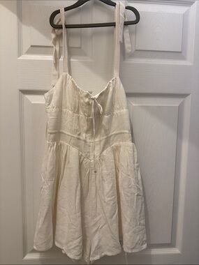 Princess Polly Cream Tie-Shoulder Romper